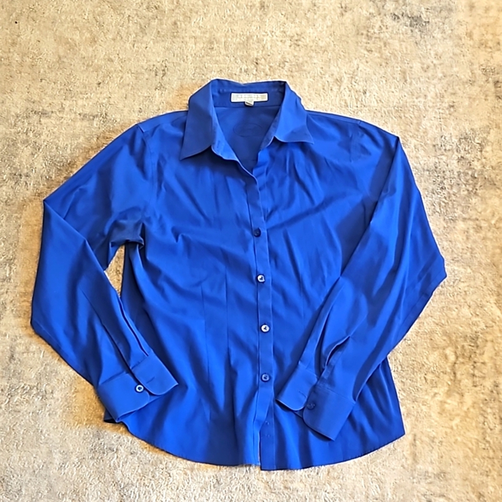 Royal blue button down